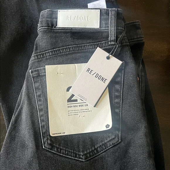 Revolve Re/Done high rise wide leg new size 25 - Picture 8 of 8